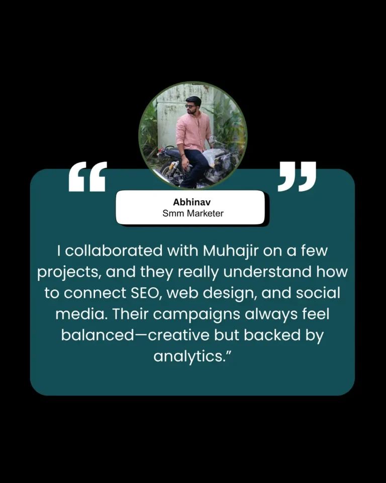 Our website wasn’t showing up on Google before, and we had no idea why. [Your Name] did a complete SEO audit, rebuilt a few pages, and within two months we started getting real traffic and new cus (4)